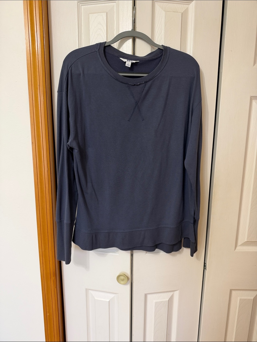 JoyLab Long-Sleeve Crewneck Sweatshirt in Charcoal Blue